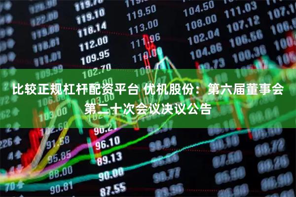 比较正规杠杆配资平台 优机股份：第六届董事会第二十次会议决议公告