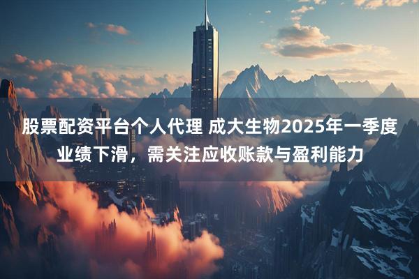 股票配资平台个人代理 成大生物2025年一季度业绩下滑，需关注应收账款与盈利能力